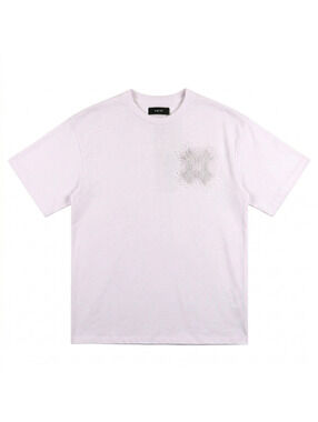 Amiri Rhinestone MA Cross T-Shirt - White
